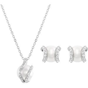 NWT Swarovski Nude Set, White